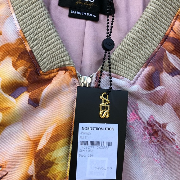 ABS by Allen SchwartzPrint Bomber Jacket Size M. - Picture 8 of 8